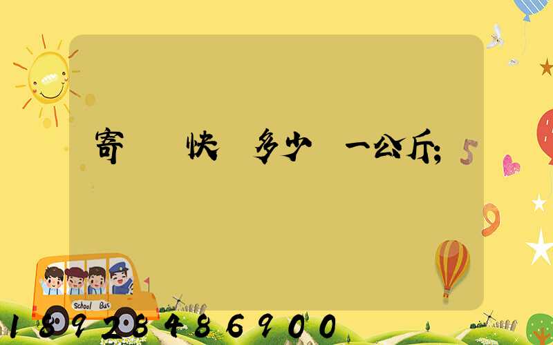 寄國際快遞多少錢一公斤